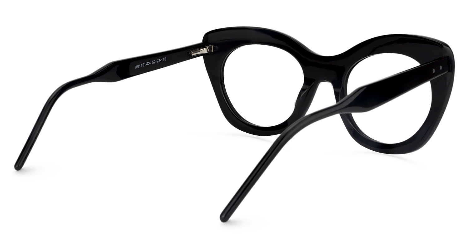 Cat-eye Black Glasses | ZEELOOL Canada5