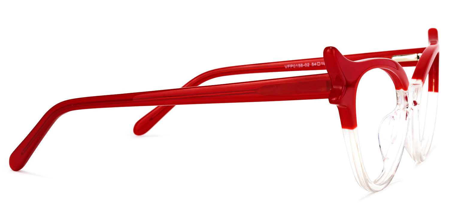 Judy Cat Eye Red Glasses3