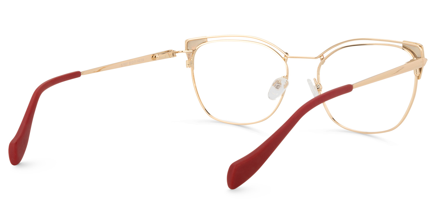 Square Dark-Red Glasses | ZEELOOL Canada5