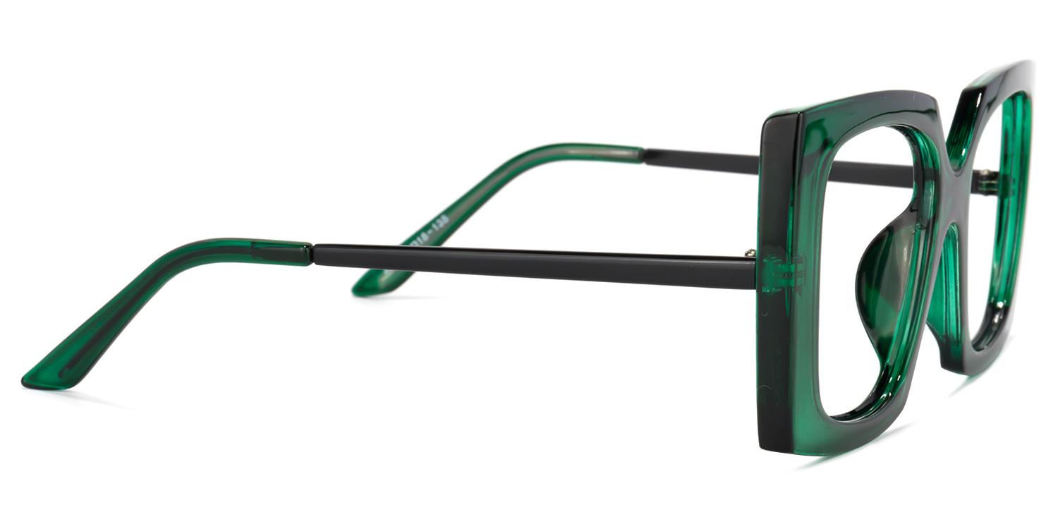 Landen Square Dark-Green Glasses | ZEELOOL Canada4