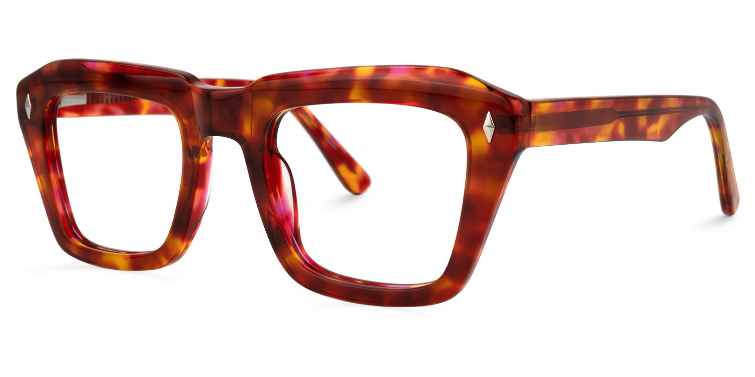 Aquino Square Red-Tortoise Glasses | ZEELOOL Canada1