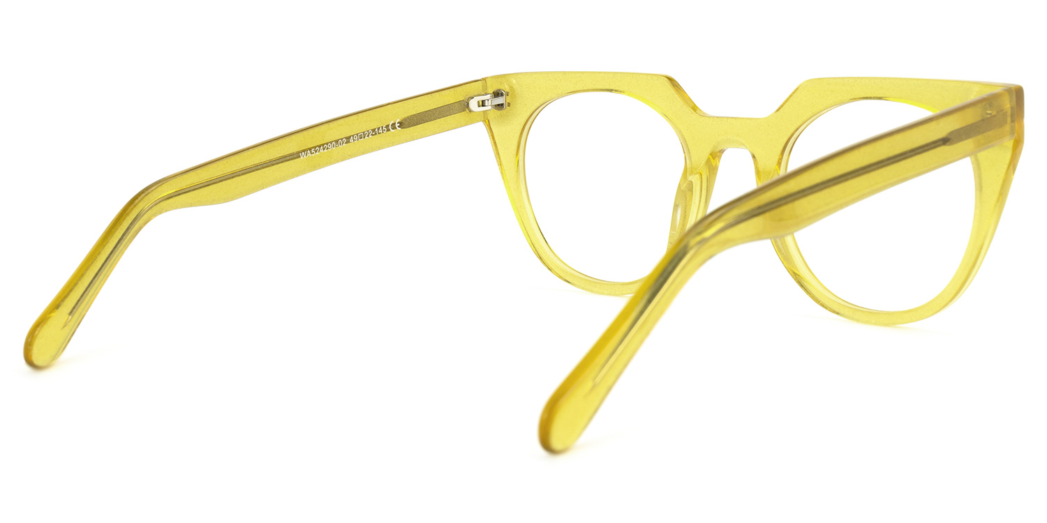 Lucie Cateye Yellow Glasses | ZEELOOL Canada3