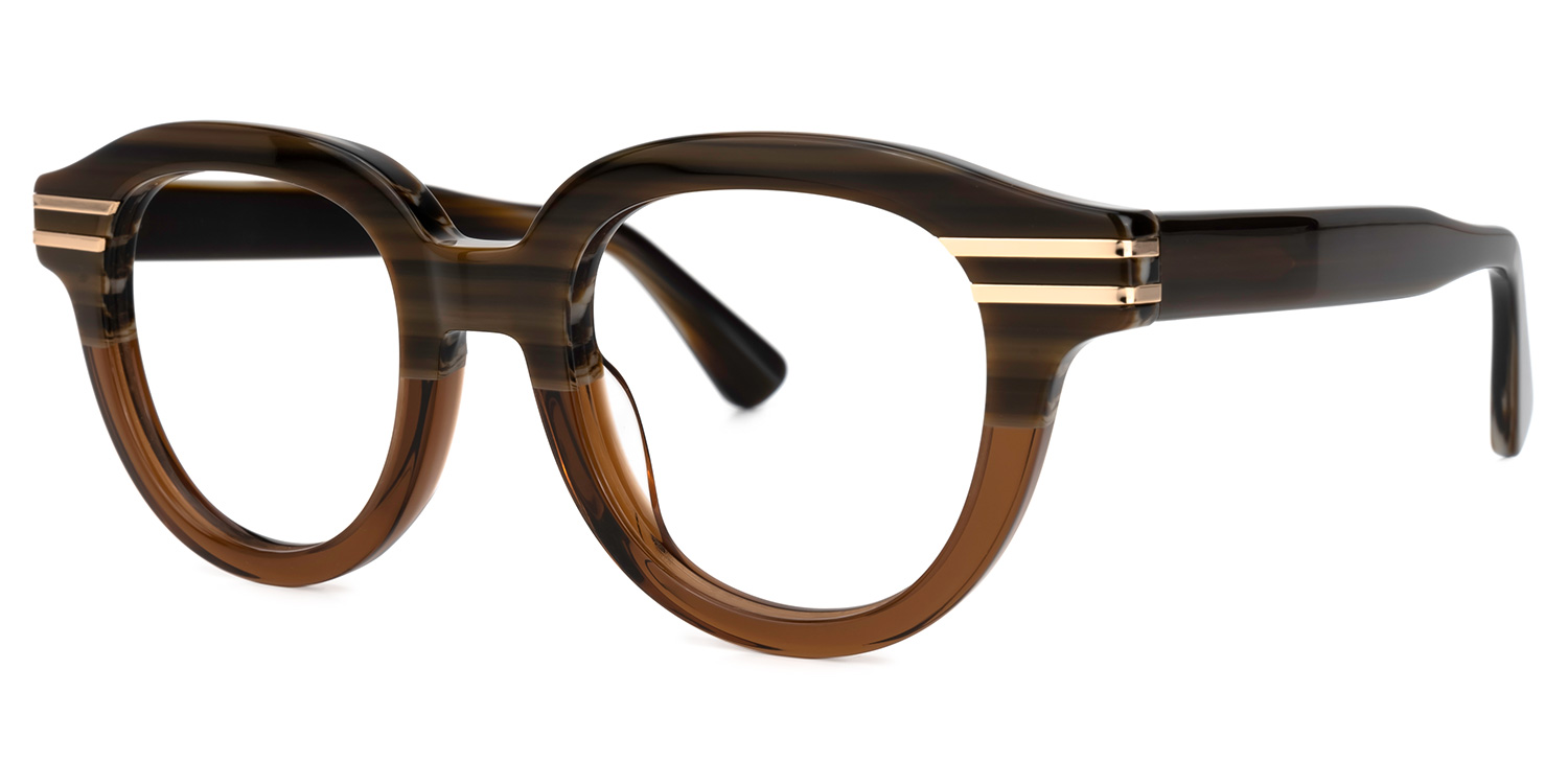 Merkley Round Brown Glasses | ZEELOOL Canada1