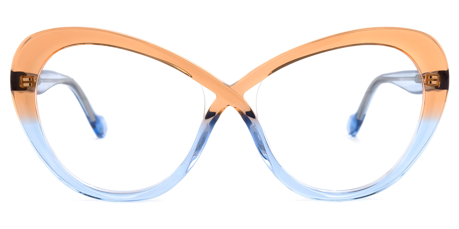 Charde Geometric Blue Glasses | ZEELOOL Canada0