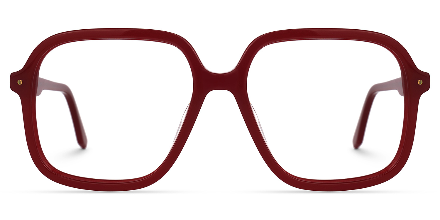 Caroline Square Red Glasses | ZEELOOL Canada0