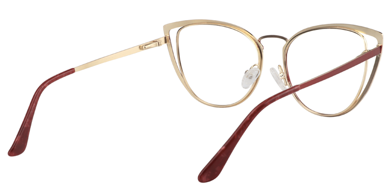 Eras Cateye Red&Gold Glasses6