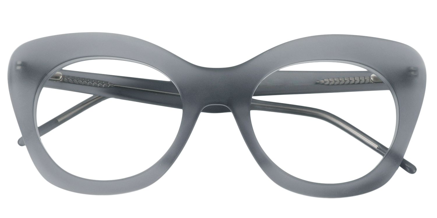 Cat-eye Gray Glasses | ZEELOOL Canada1