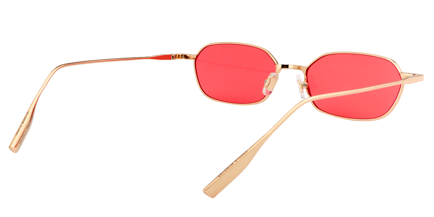 Rectangle Gold Sunglasses | ZEELOOL Canada4