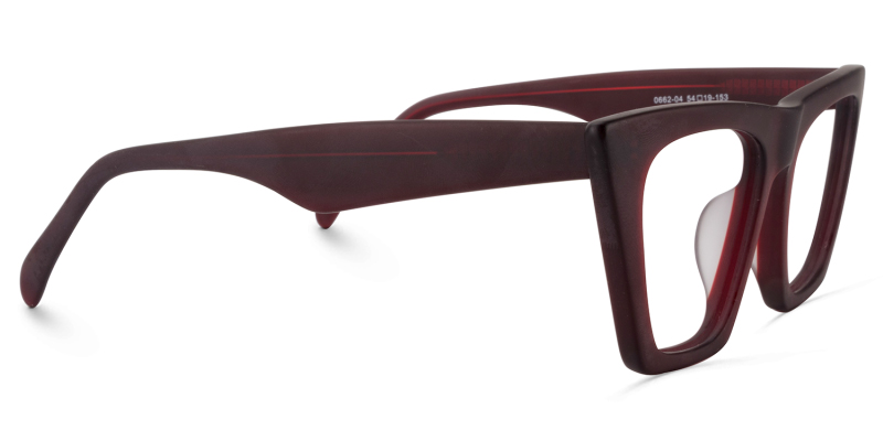 Cecile Cat Eye Red Glasses4