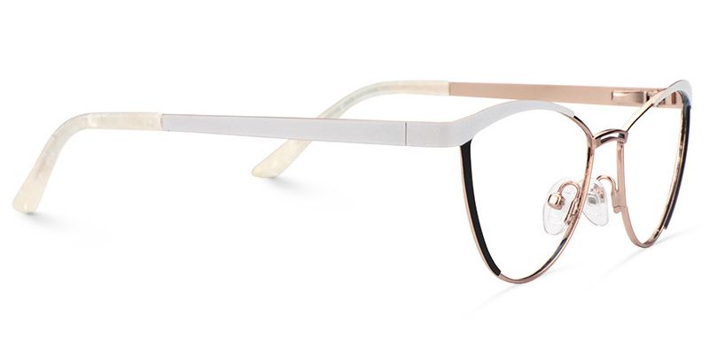 Sydney Cat Eye White Frame Glasses | ZEELOOL Canada4