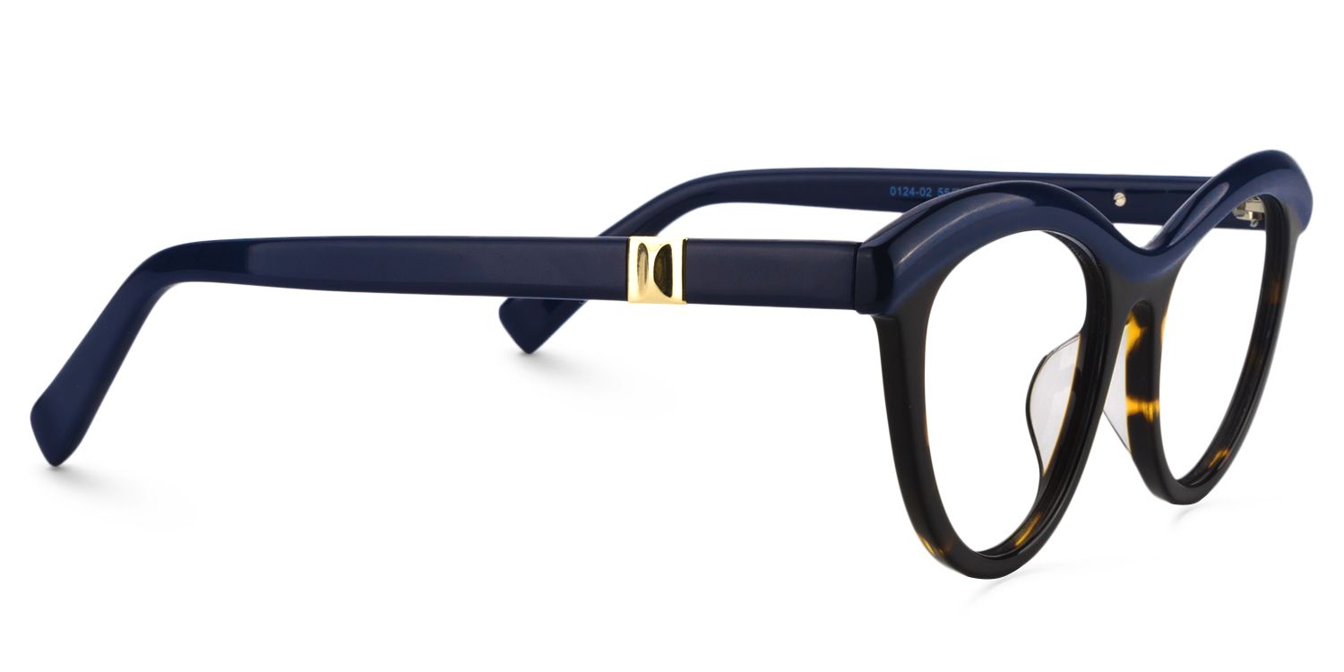 Cat Eye Blue Glasses | ZEELOOL Canada4