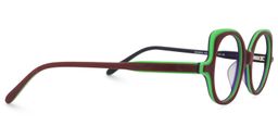 Chuck Round Dark-Red Glasses4