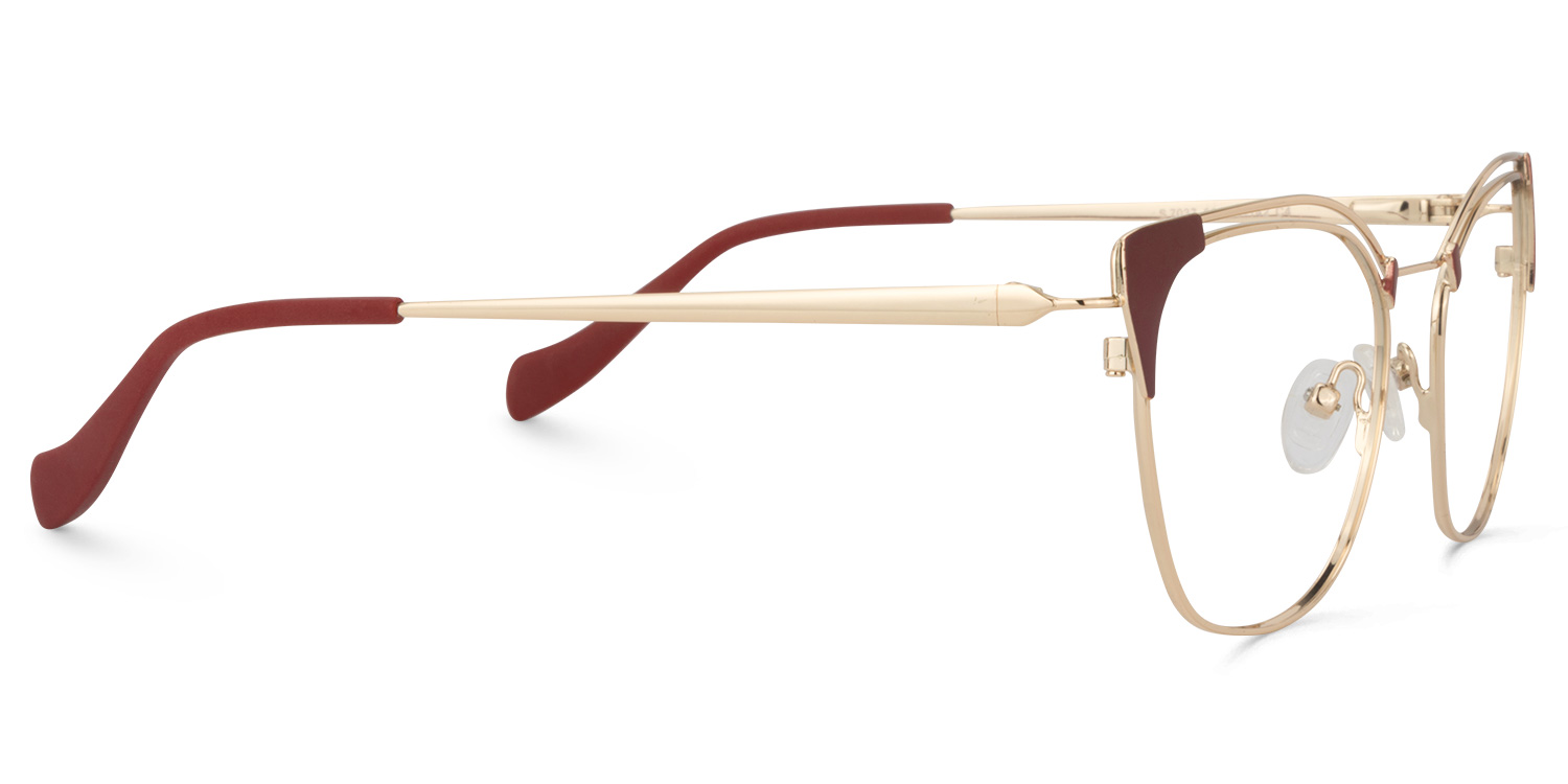 Square Dark-Red Glasses | ZEELOOL Canada4