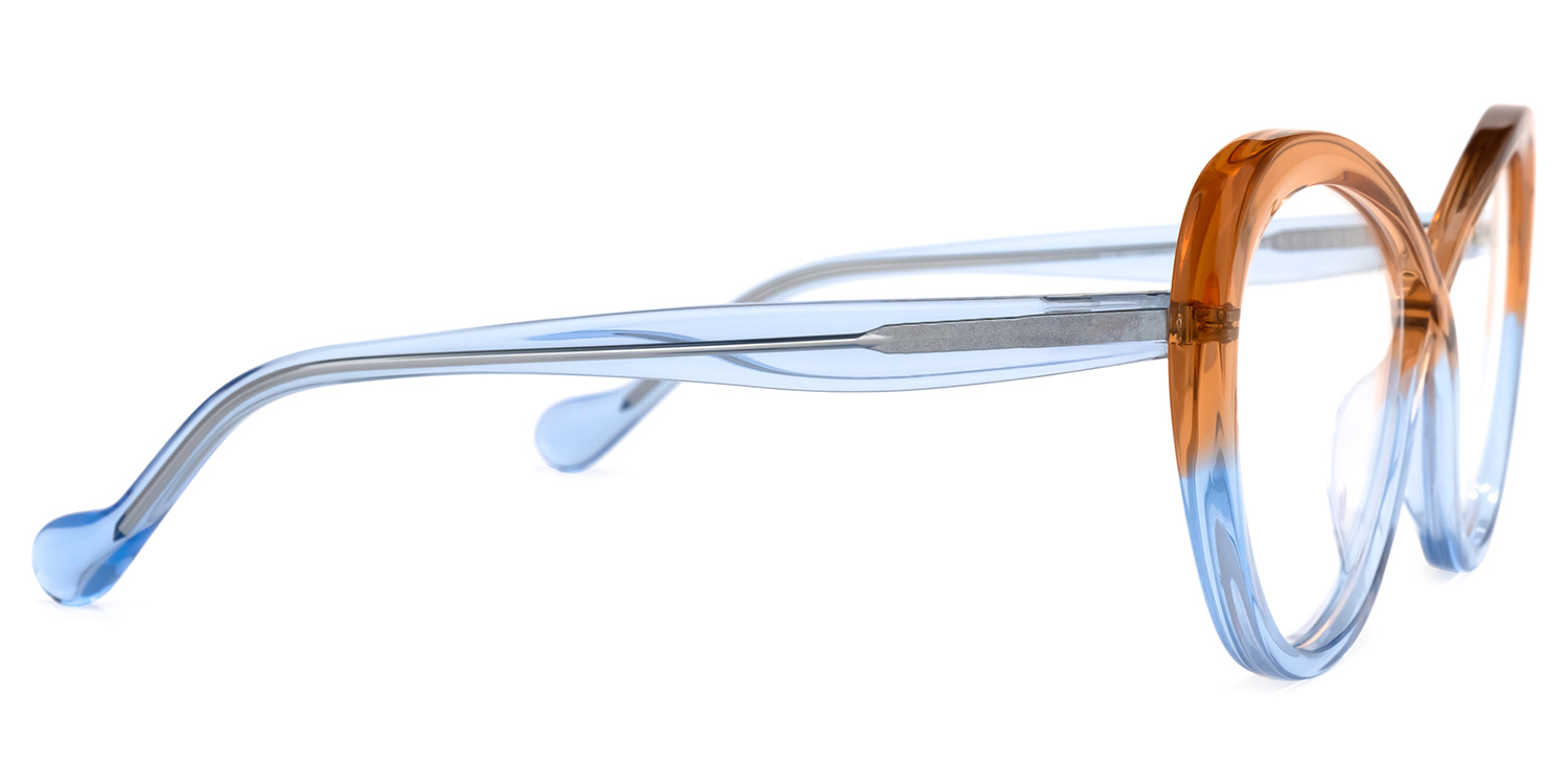 Charde Geometric Blue Glasses | ZEELOOL Canada2