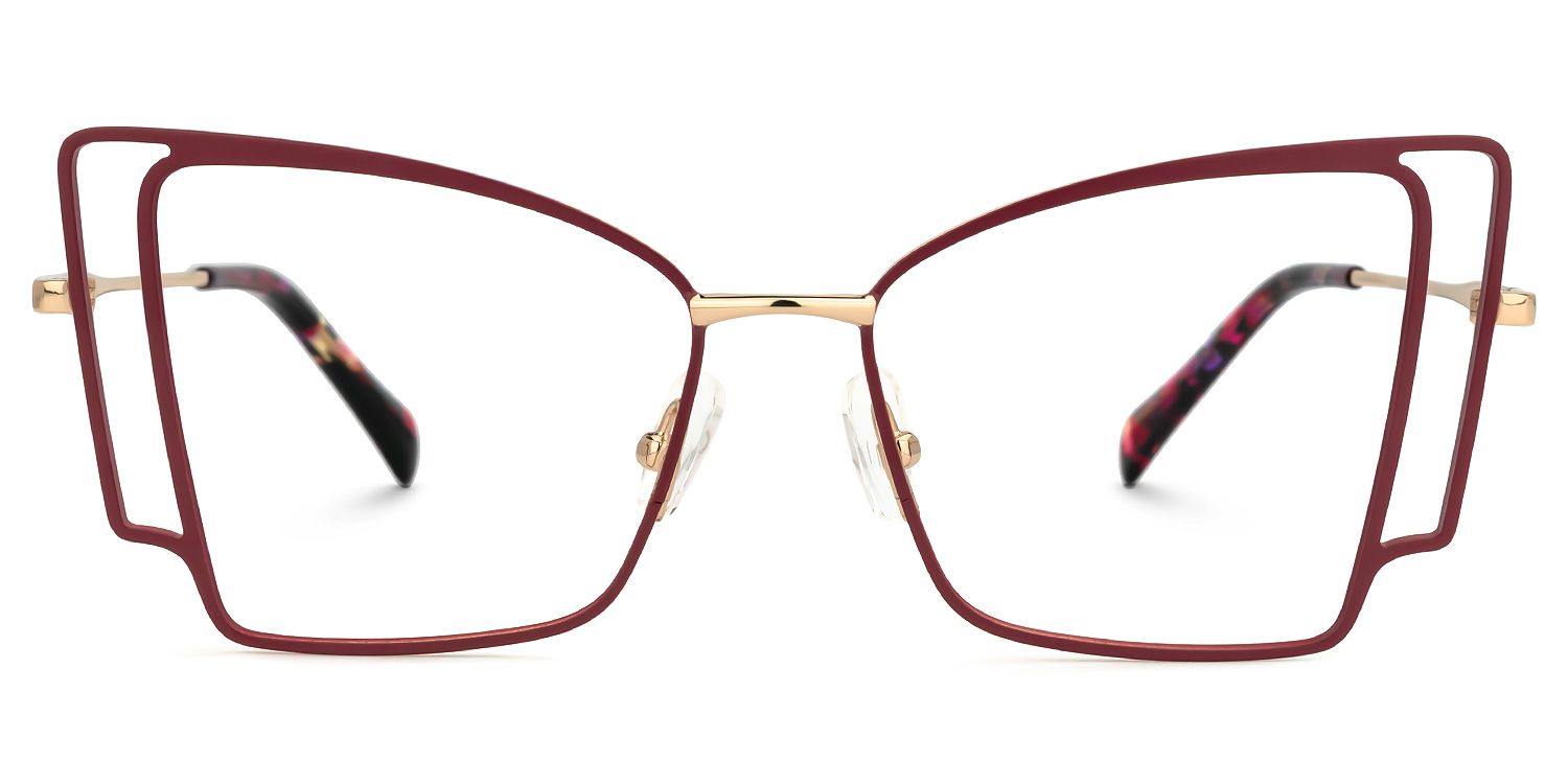 Tapacia Geometric Red Glasses | ZEELOOL Canada0
