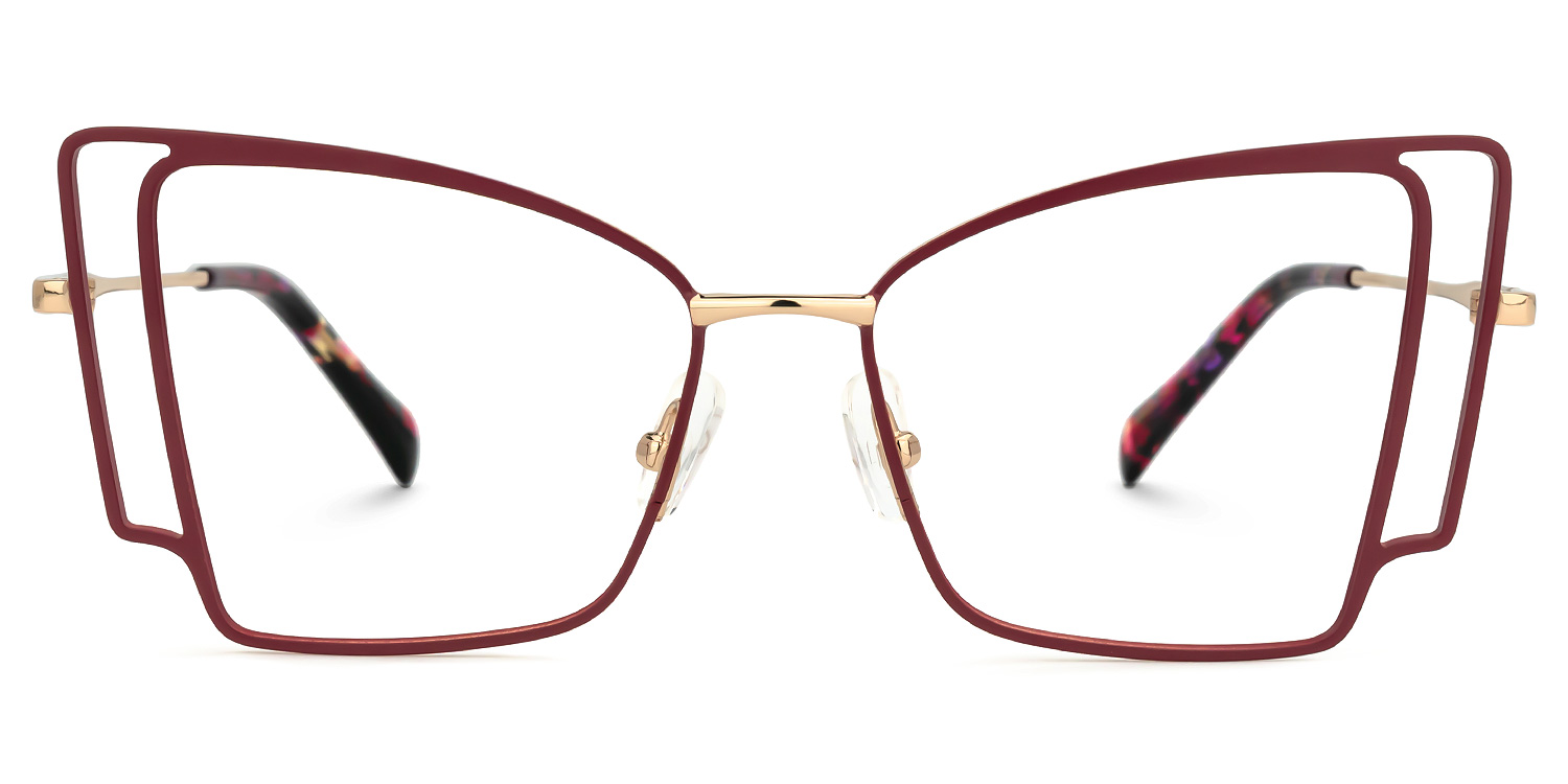 Tapacia Geometric Red Glasses | ZEELOOL Canada0
