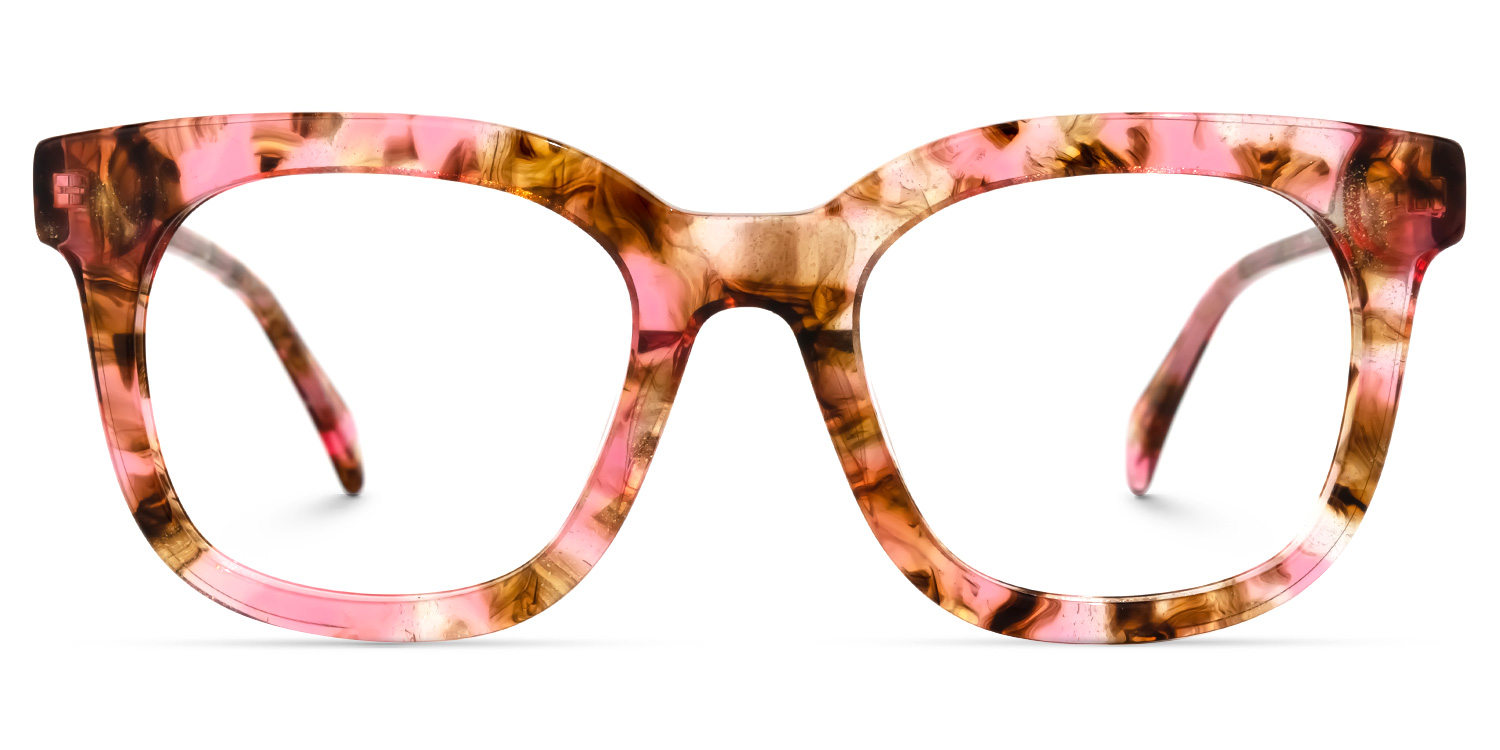 Lynette Square Red-Floral Glasses | ZEELOOL Canada0