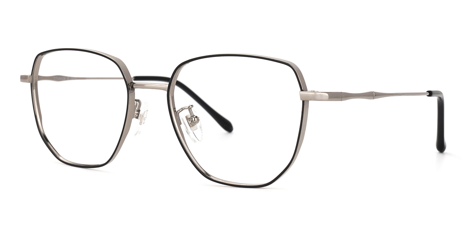 Owens Geometric Black-Silver Glasses1
