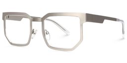 Barber Geometric Silver Glasses2