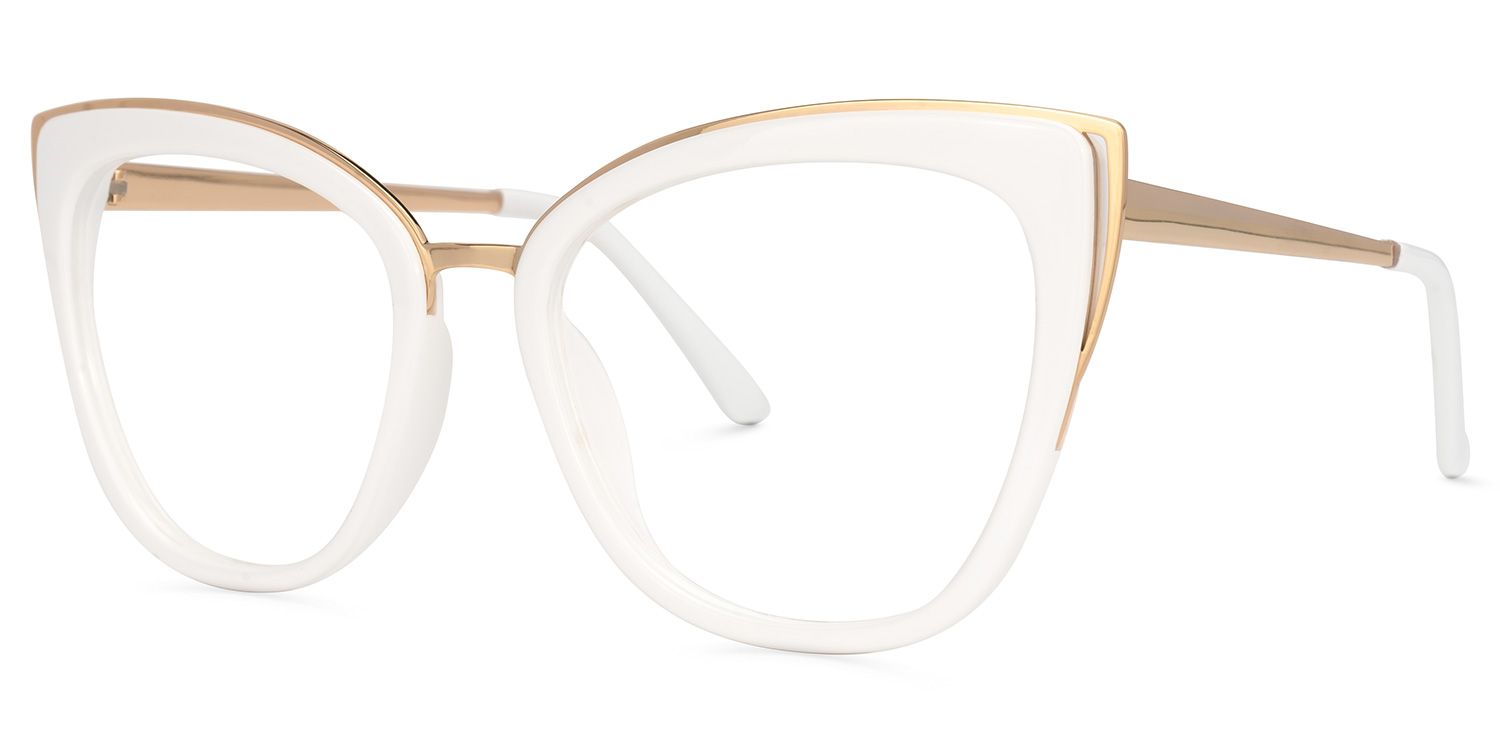 Ruiz Cateye White Glasses | ZEELOOL Canada1