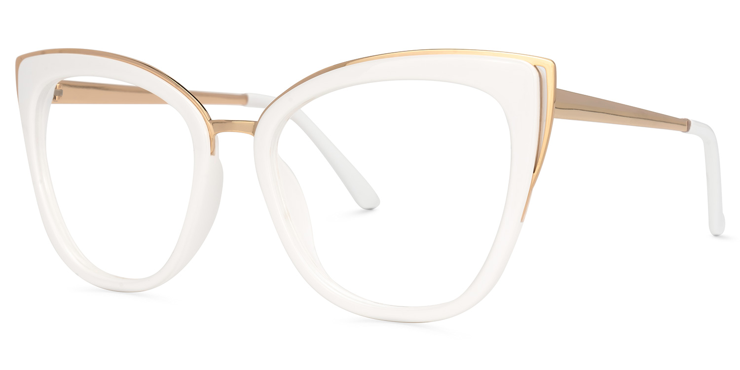 Ruiz Cateye White Glasses | ZEELOOL Canada1