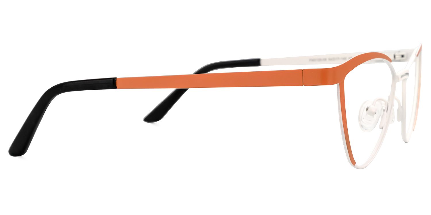 Sydney Cat Eye Orange Glasses | ZEELOOL Canada2