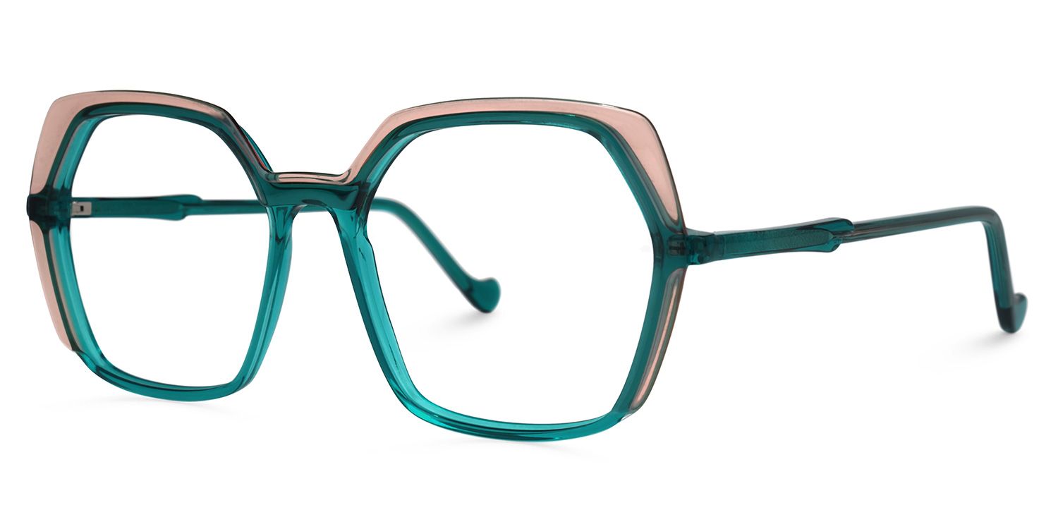 Chaniera Geometric Green Glasses | ZEELOOL Canada1