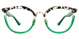 Laraine Cat Eye Two-Tone Glasses0