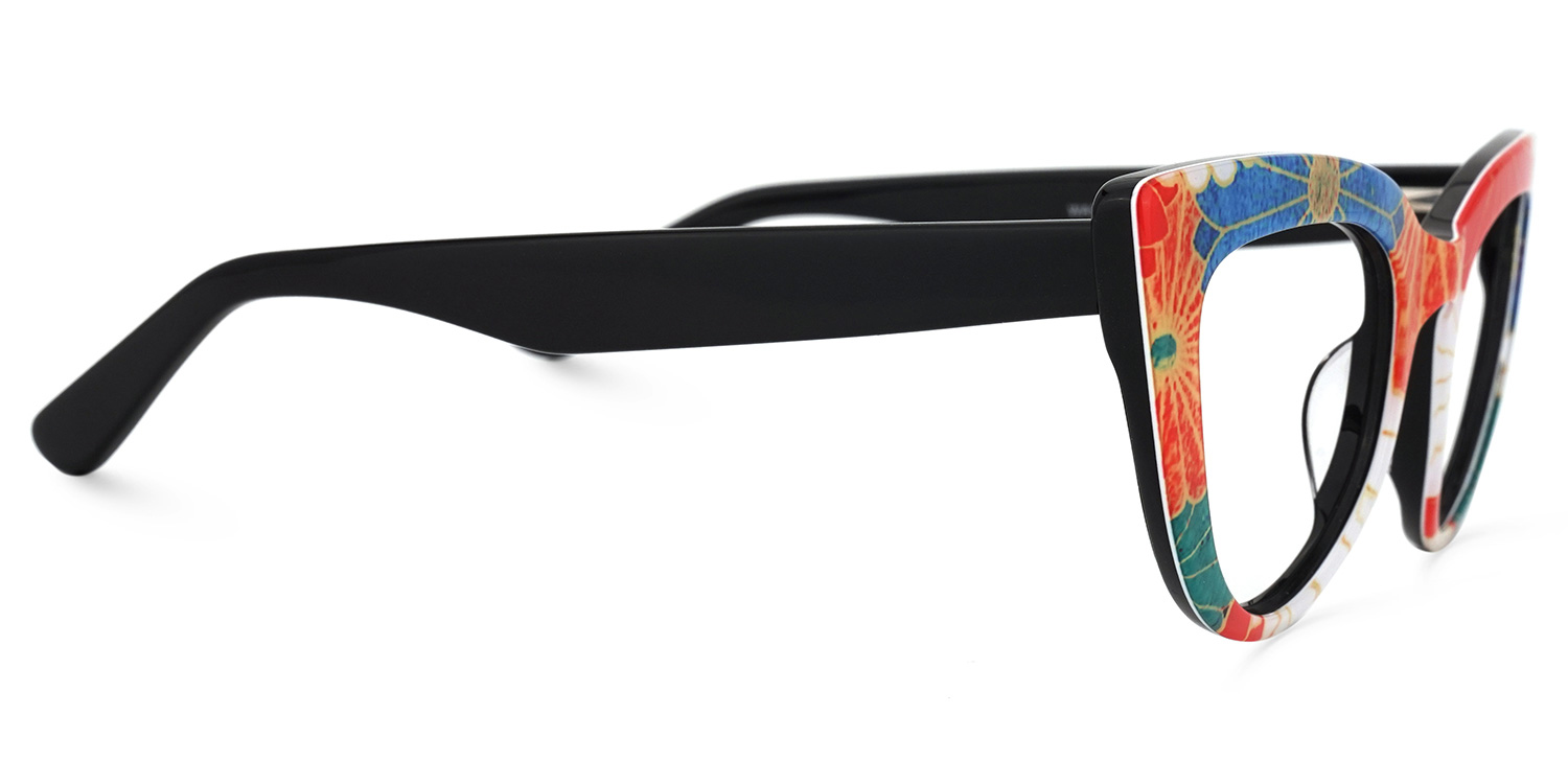 Makie Cateye Blue-Floral Glasses | ZEELOOL Canada2