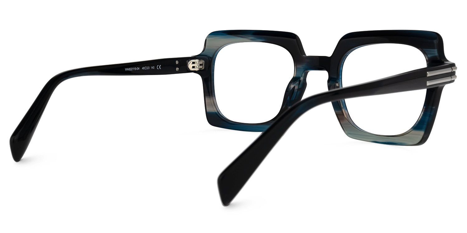 Nogueda Square Blue Glasses | ZEELOOL Canada3