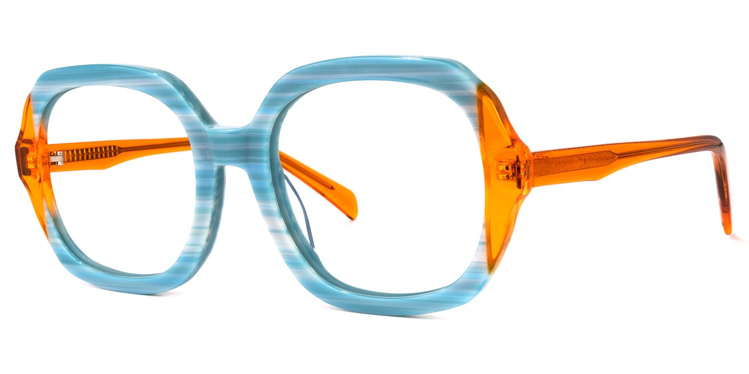 Raquell Square Blue Glasses | ZEELOOL Canada1