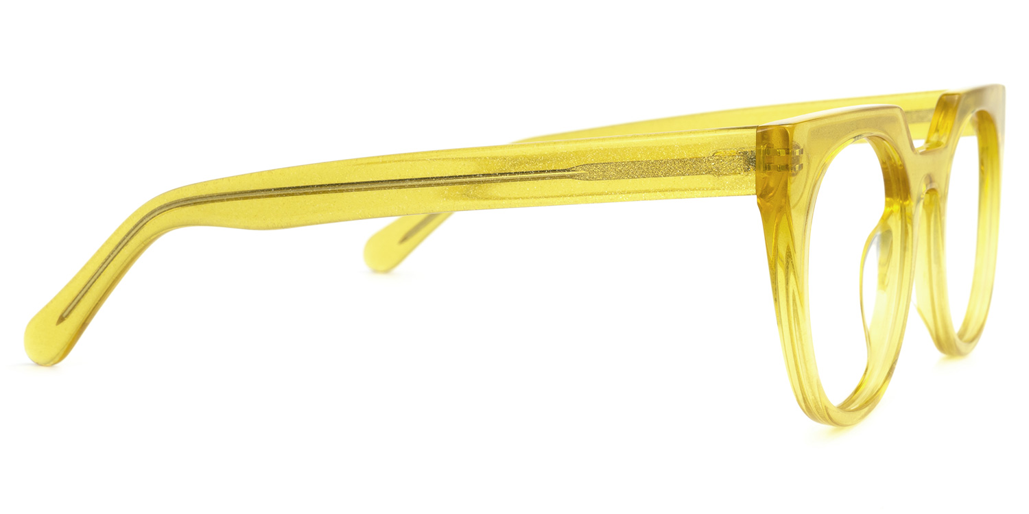 Lucie Cateye Yellow Glasses2