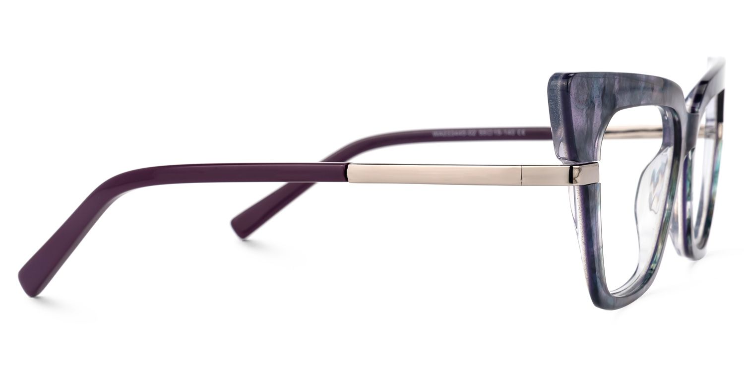 Dotson Cateye Purple-Gray Glasses | ZEELOOL Canada2