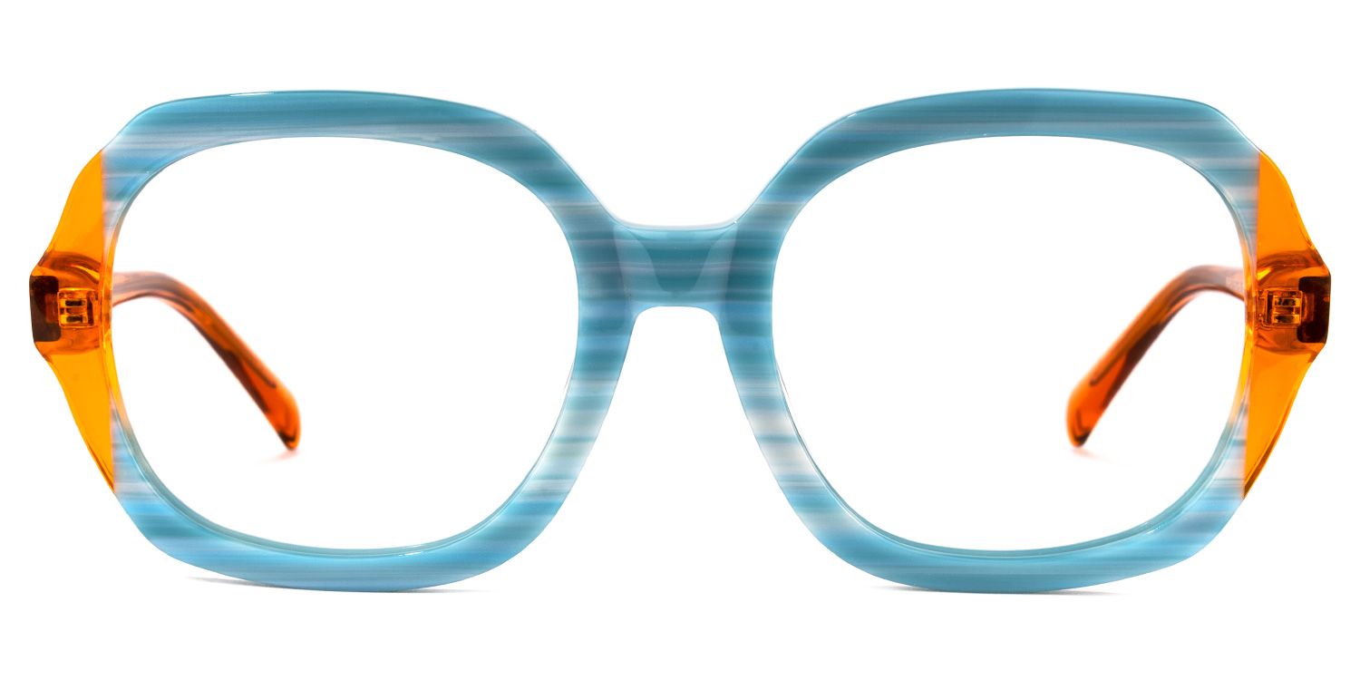 Raquell Square Blue Glasses | ZEELOOL Canada0