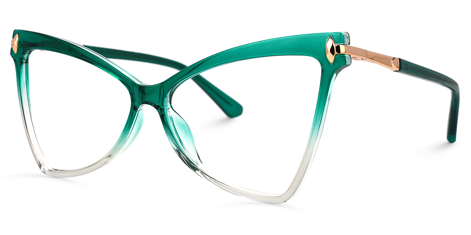 Cristina Geometric Green Glasses | ZEELOOL Canada1