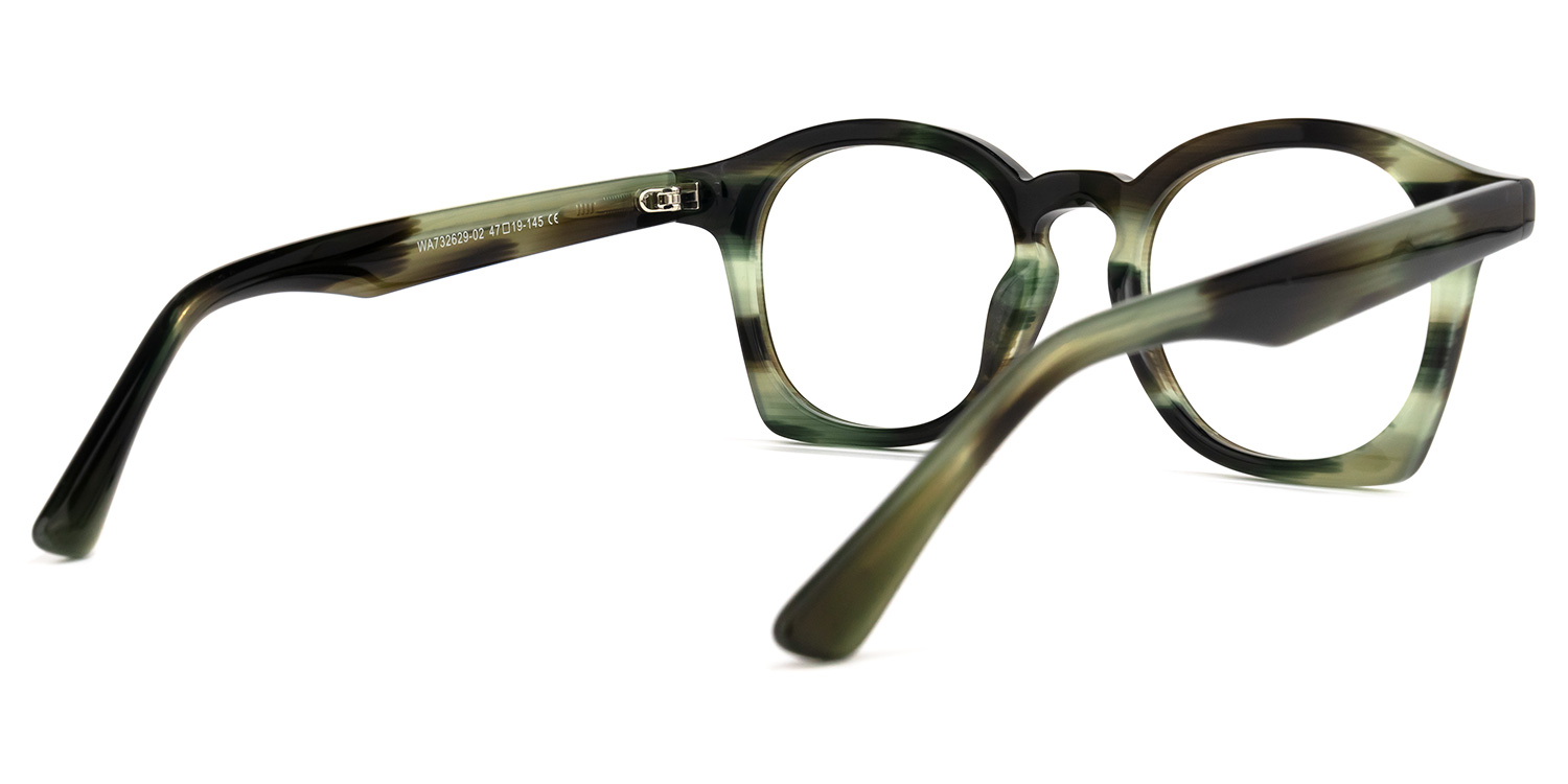 Natilus Round Green-Stripe Glasses | ZEELOOL Canada3