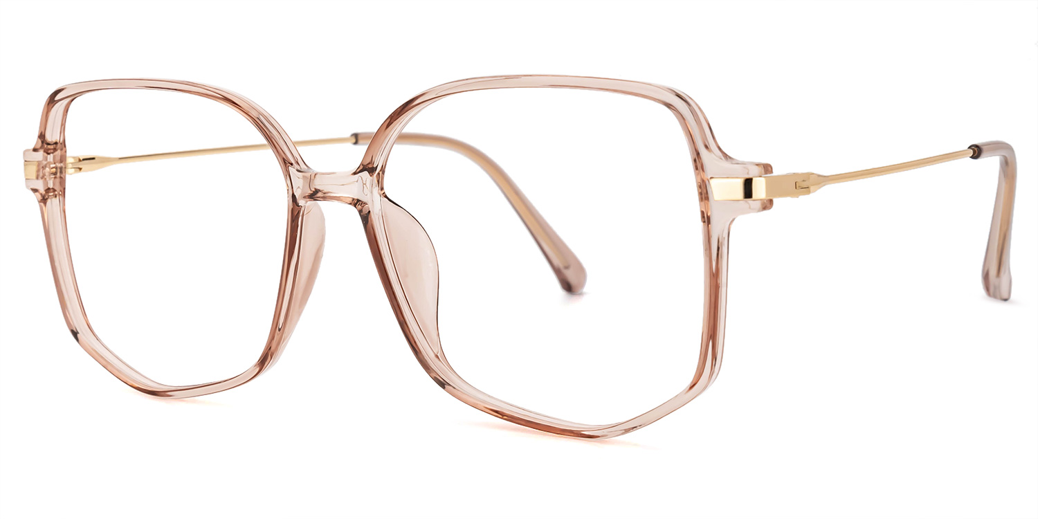 Payton Geometric Champagne Frame Glasses | ZEELOOL Canada1