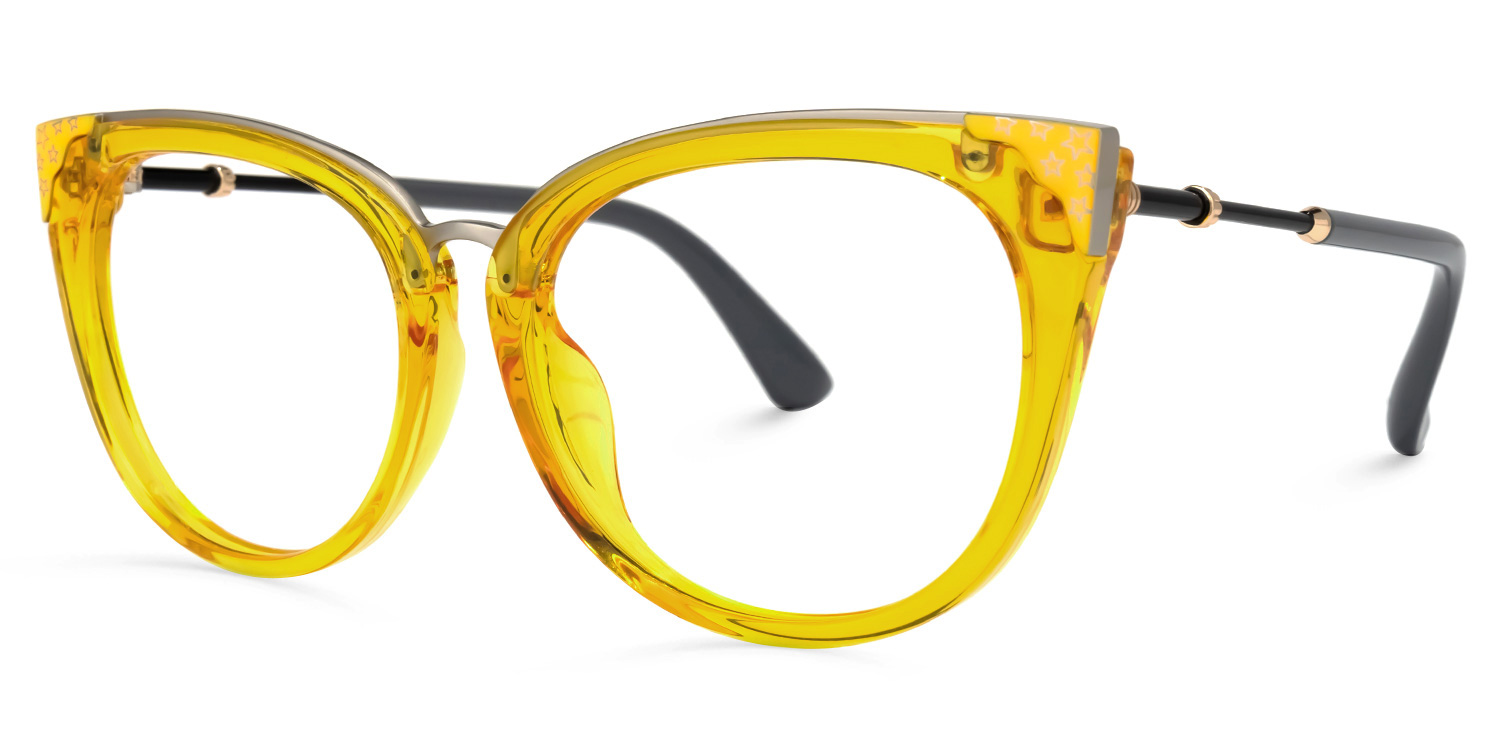Dalton Cateye Yellow Glasses | ZEELOOL Canada1