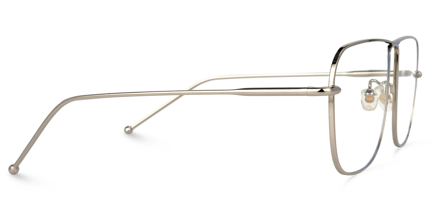 Jacqlyn Square Silver Glasses | ZEELOOL Canada2