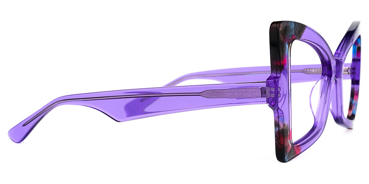 Joanie Geometric Purple Glasses | ZEELOOL Canada2