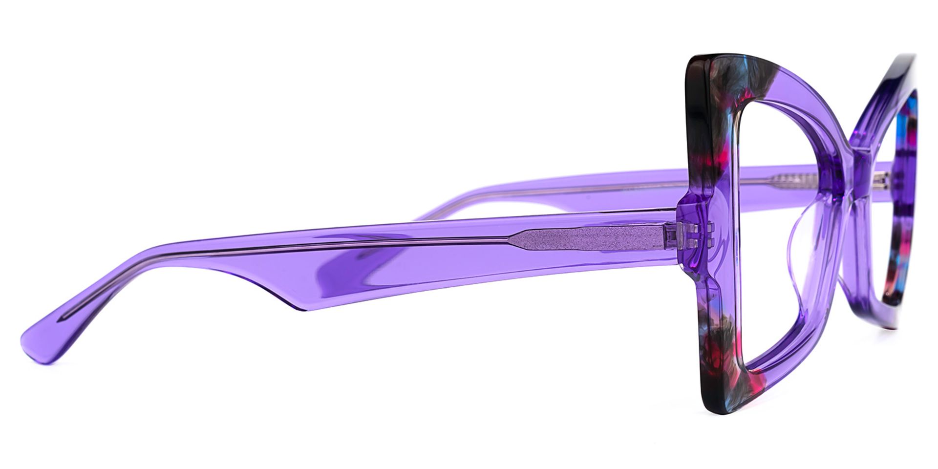 Joanie Geometric Purple Glasses | ZEELOOL Canada2