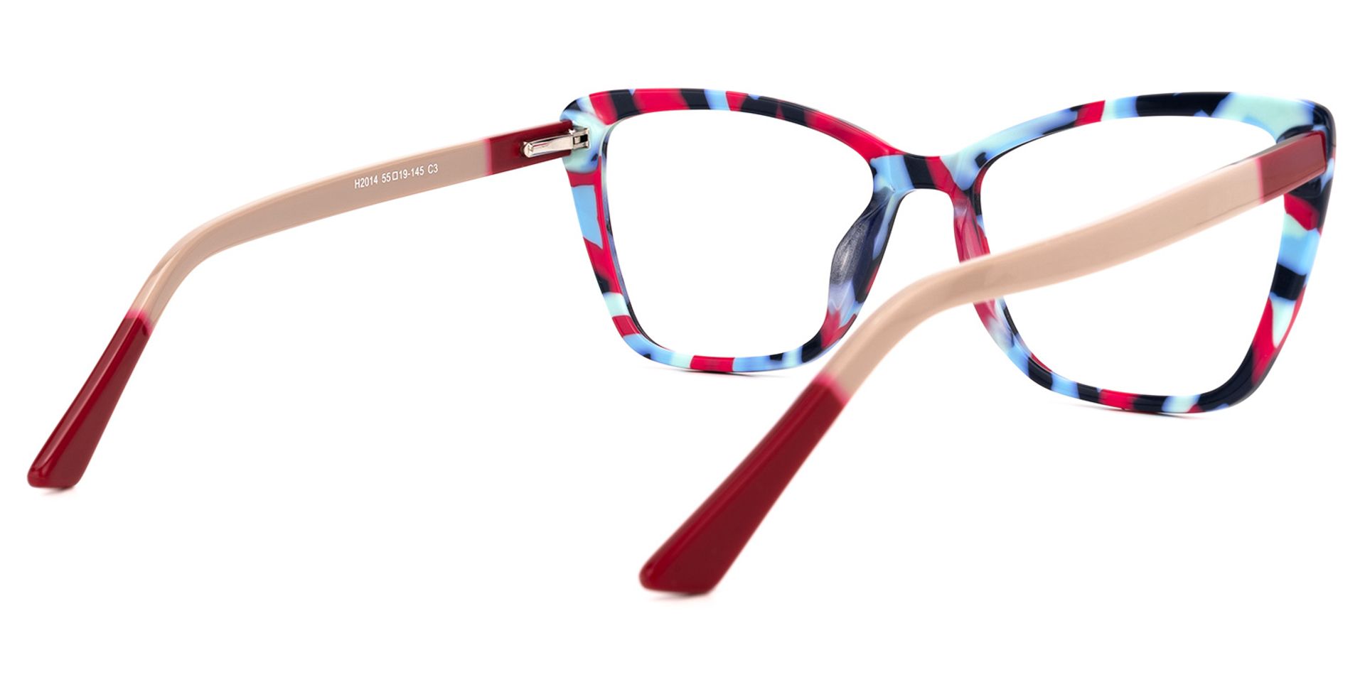 Fountain Cateye Black-Red Glasses | ZEELOOL Canada3