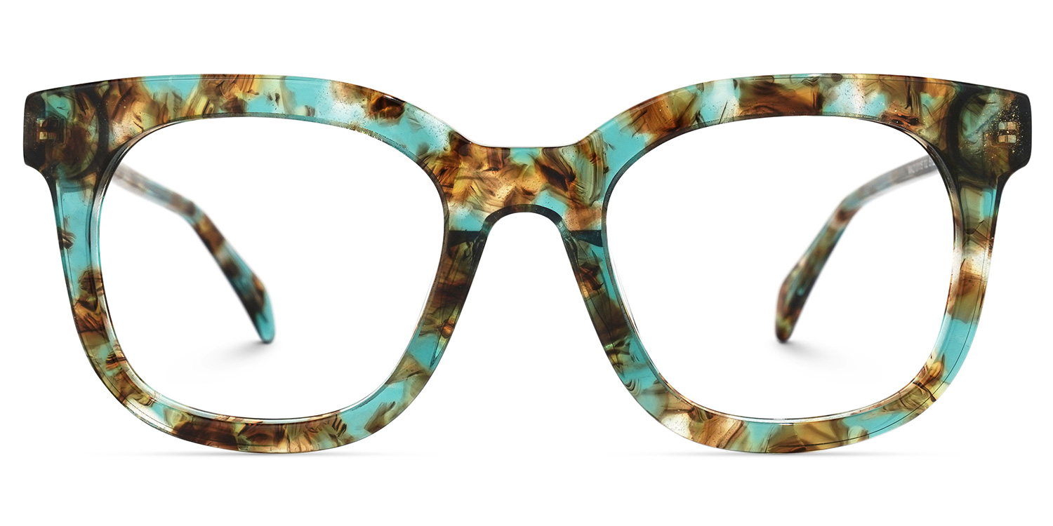 Lynette Square Green-Floral Glasses | ZEELOOL Canada0