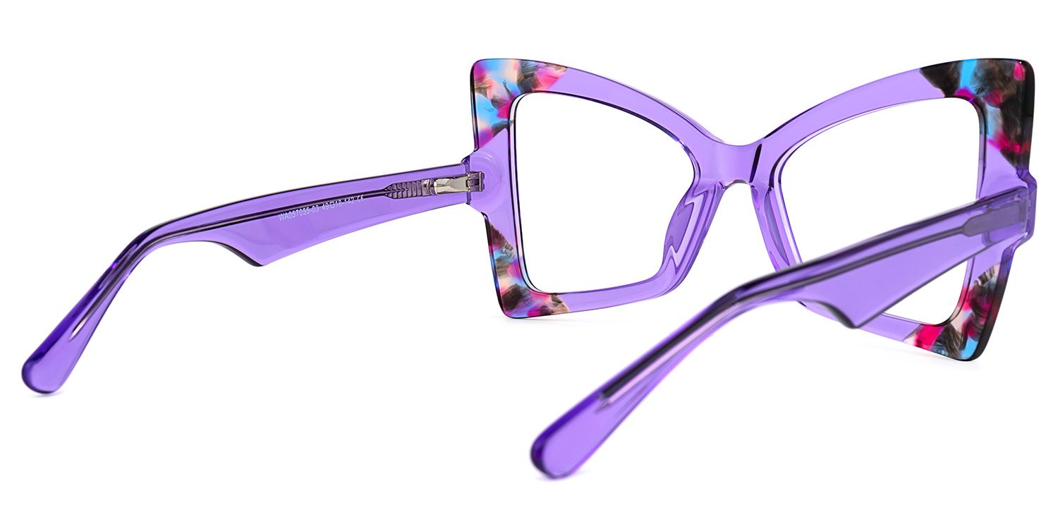 Joanie Geometric Purple Glasses | ZEELOOL Canada3