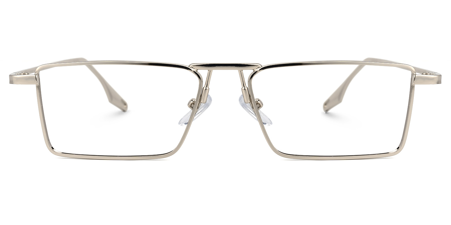 Mallet Rectangle Silver Glasses | ZEELOOL Canada0