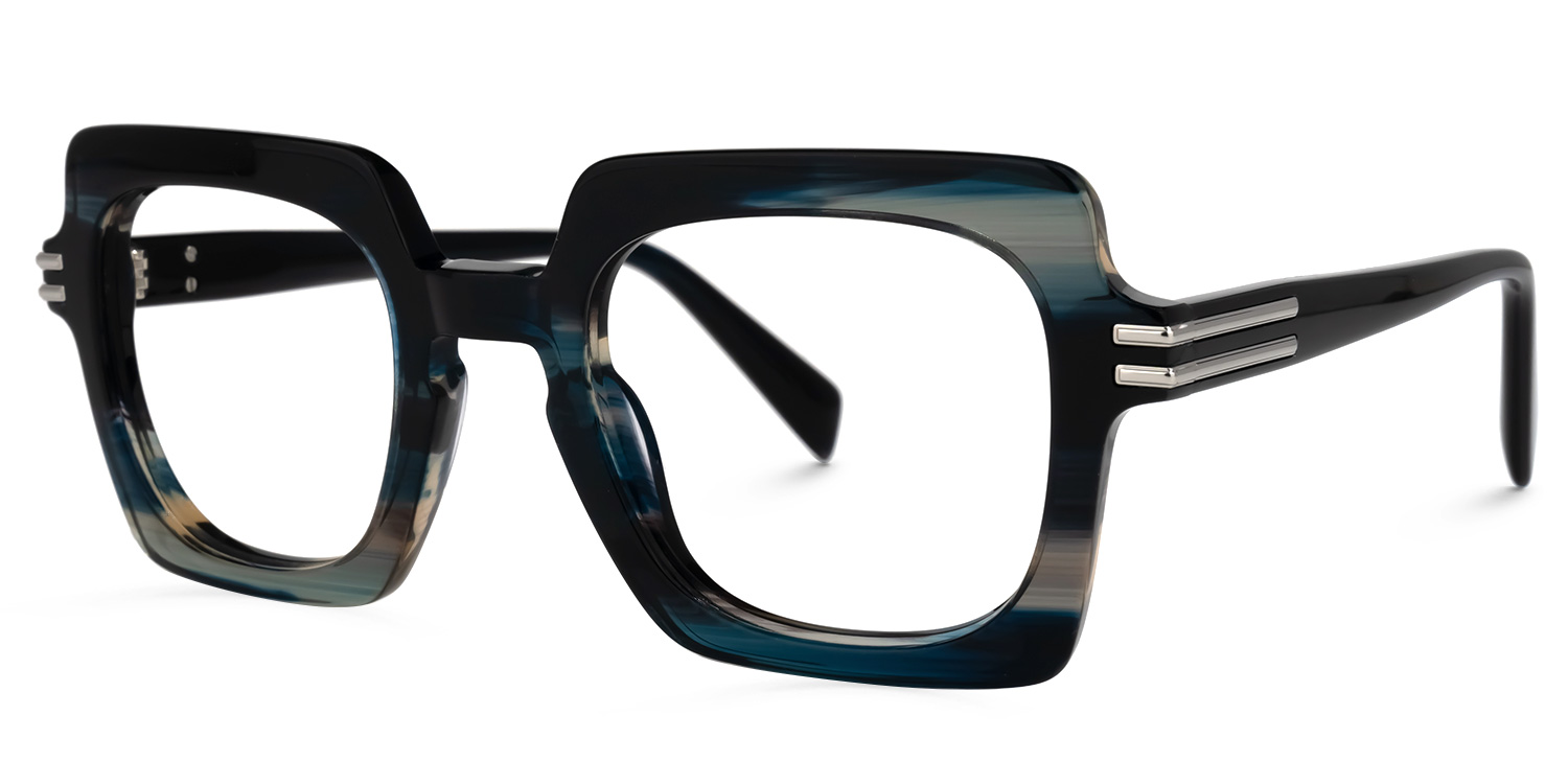 Nogueda Square Blue Glasses | ZEELOOL Canada1