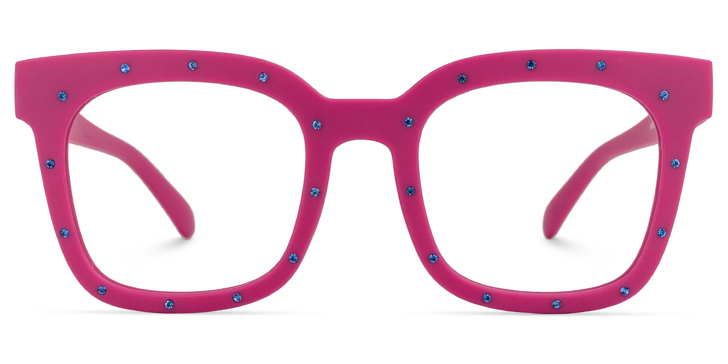 Eussub Square Bright-Pink Glasses0