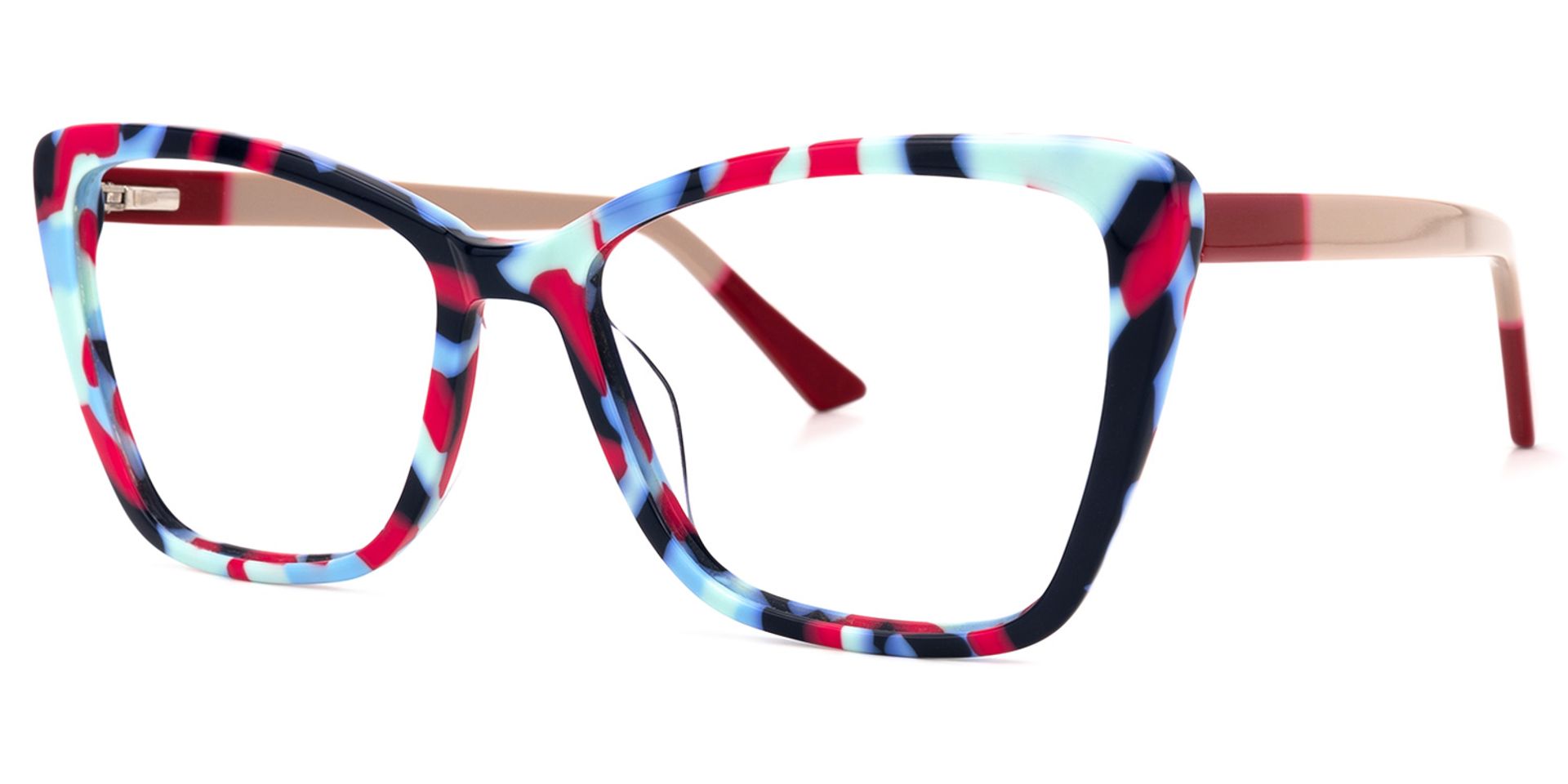 Fountain Cateye Black-Red Glasses | ZEELOOL Canada1