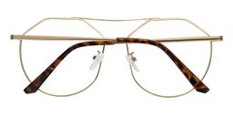 Zoe Geometric Gold Glasses4