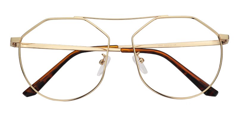 Zoe Geometric Gold Glasses | ZEELOOL Canada1